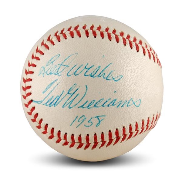 - 1958 Ted Williams Vintage Single Signed Baseball