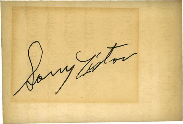 - Sonny Liston Signature Obtained In Person