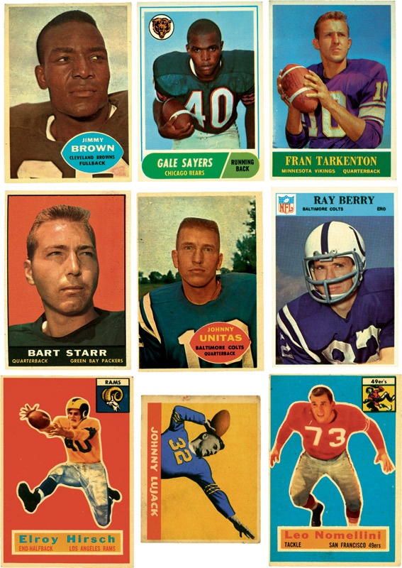 - 1949-1967 Football Card Shoebox Collection (250+)