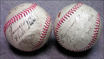 Baseball Memorabilia - 1942 Philadelphia Stars Negro League Game Used Baseballs(2)