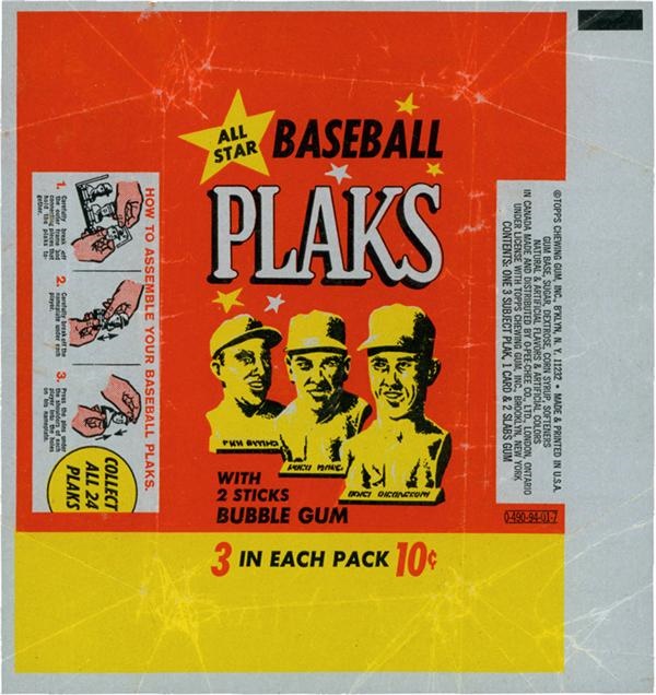 - 1968 Topps Test Issue Plaks Wrapper