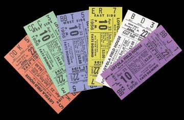 Classic/Internet - 1956 Fats Domino Unused Concert Tickets Complete Set of Six