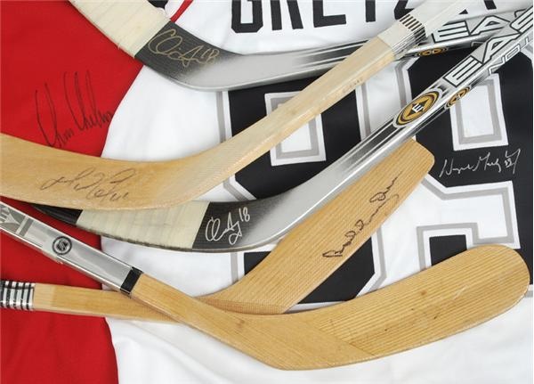 - Collection of Signed Hockey Memorabilia Including Lemieux & Gretzky (7)