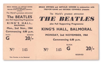 The Beatles - November 2, 1964 Ticket