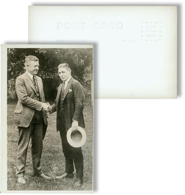 - 1920’s Harry Greb and Christy Mathewson Real Photo Postcard