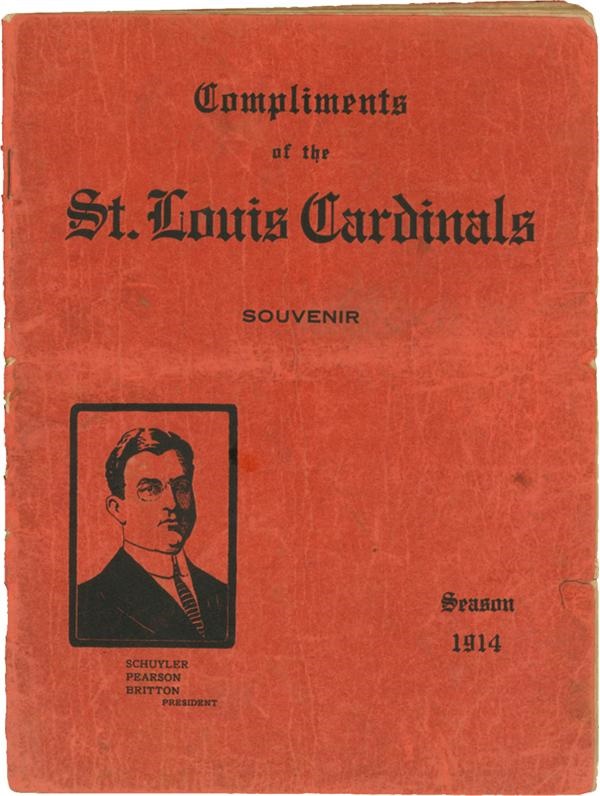 Ernie Davis - Rare 1914 St. Louis Cardinals “Yearbook”