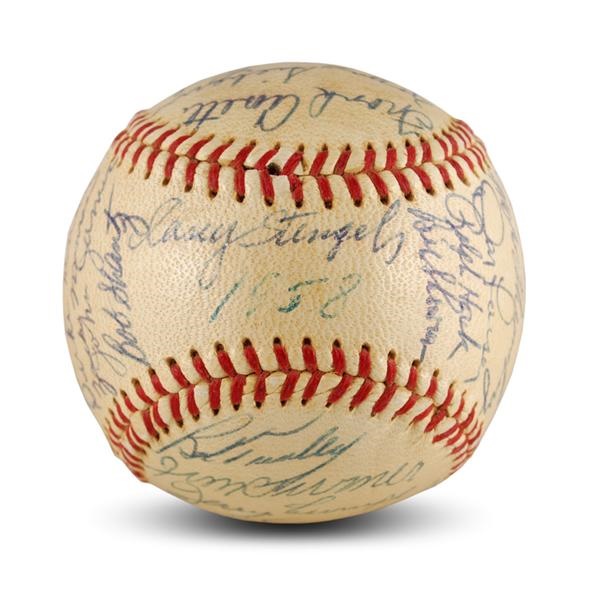 - 1958 New York Yankees World Champions Team Signed Baseball