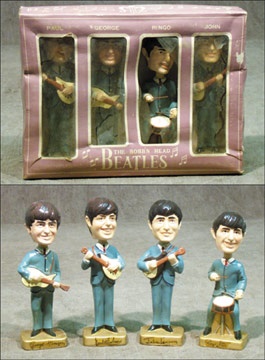 - 1964 The Beatles Complete Set of Bobbing Heads in Original Box