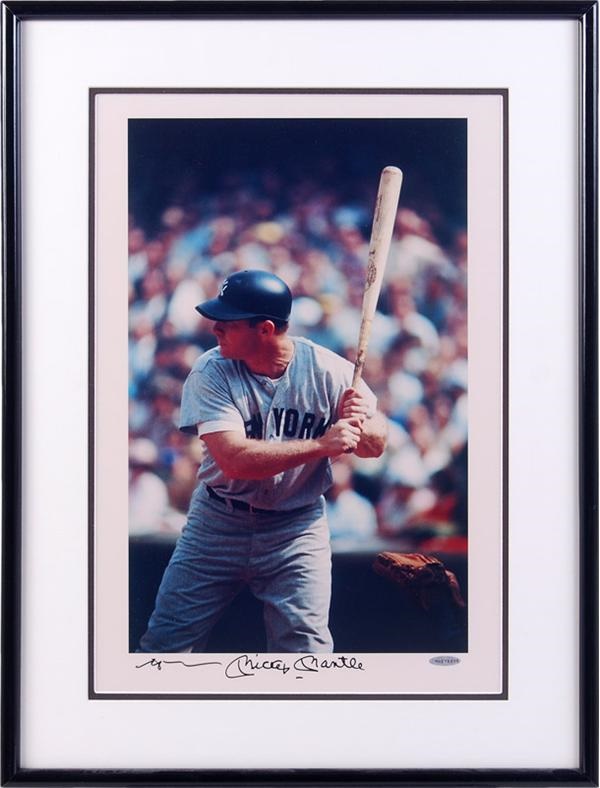 Mantle and Maris - Mickey Mantle Neil Leifer Signed 16x20” Limited Edition Photo (136/500 UDA)