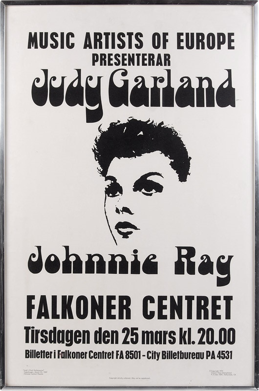 - Judy Garland Personal Appearance in Copenhagen Poster (1970)