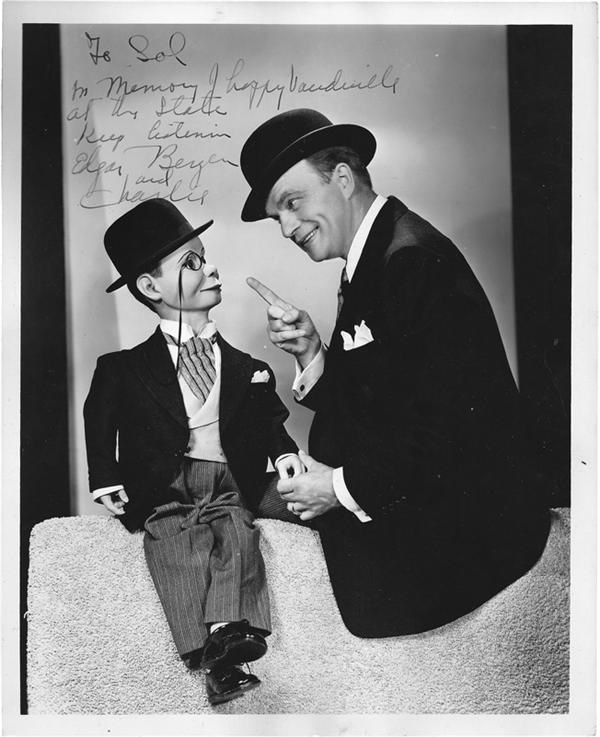 - Edgar Bergen and Charlie McCarthy Signed Photo