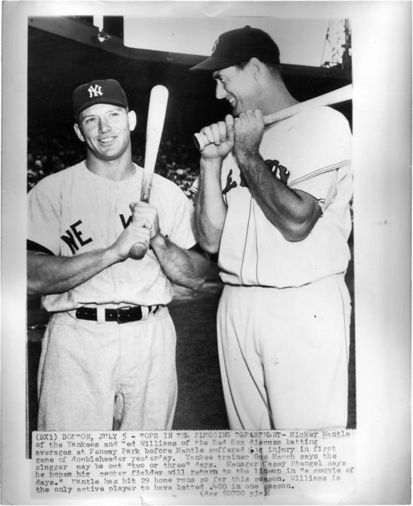 Mantle - MANTLE & WILLIAMS
Two Sluggers, 1950s