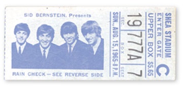 August 15, 1965 Ticket