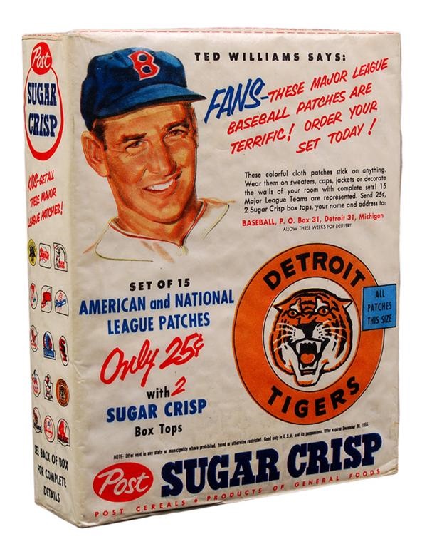 Boston Sports - 1955 Post Sugar Crisp Unopened Box Featuring Ted Williams