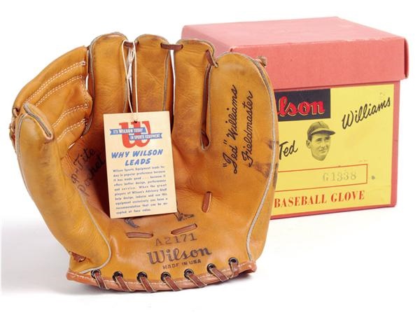 Boston Sports - 1950’s Ted Williams Wilson Glove In The Box