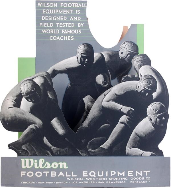 - 1940’s Wilson Die-Cut Cardboard Advertising Standee