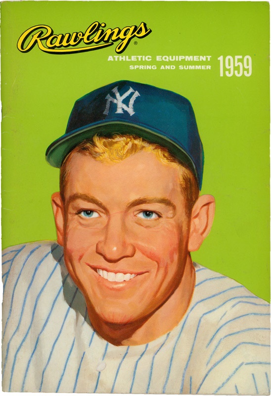 Mantle and Maris - 1959 Rawlings Catalog with Mickey Mantle Cover