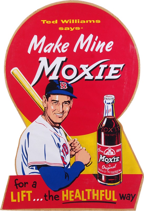 Boston Sports - Large Ted Williams Moxie Store Window Decal