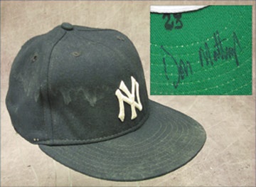 NY Yankees, Giants & Mets - 1990's Don Mattingly Game Worn Cap
