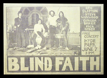 - Blind Faith Debut Concert Handbill (11.5x8")