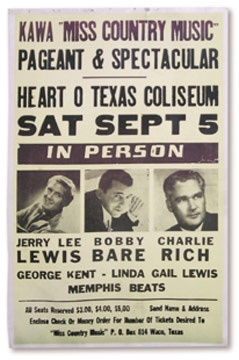 - 1964 Jerry Lee Lewis Concert Poster (14x22")