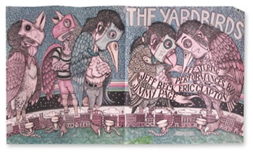 Concerts - 1970 Yardbirds Rare Promo Poster (18x33")