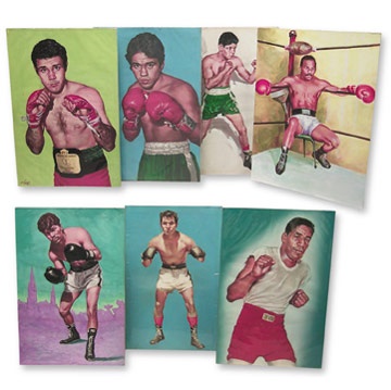 Boxing Art - Ring Mundial Original Art- The Great Latin Fighters (7)
