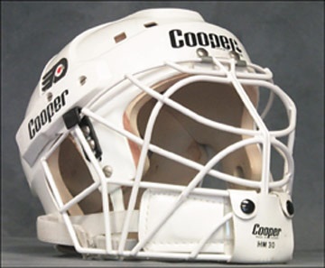 WHA - 1980's Pete Peeters Flyers Game Worn Goalie Helmet