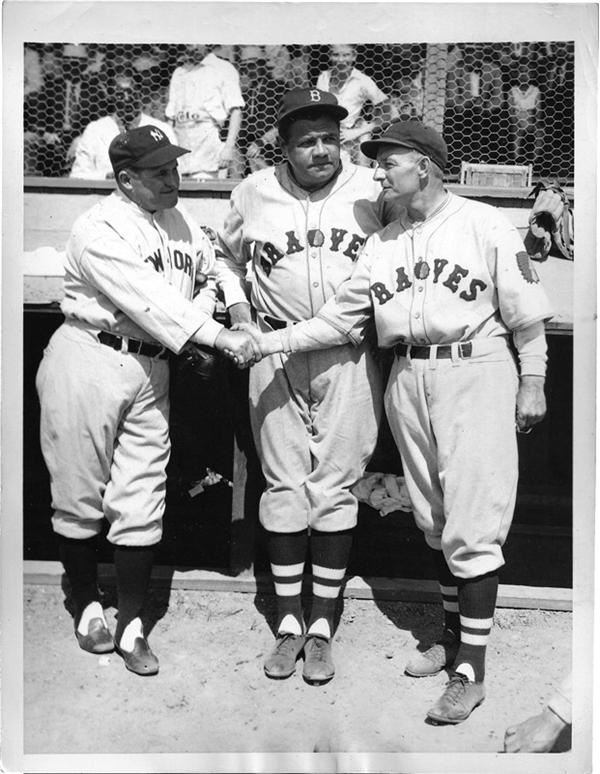 Babe Ruth and Lou Gehrig - BABE RUTH 
(1895-1948)<br>Three HOFers, 1935