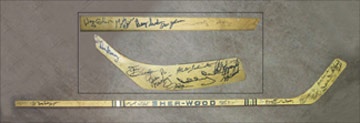 1970 Boston Bruins Stanley Cup Champions Team Signed Stick