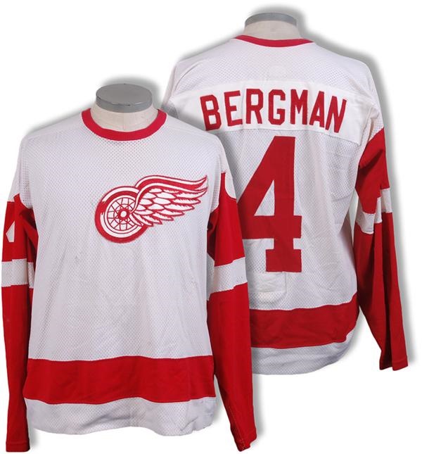 Hockey Equipment - 1977-78 Thommie Bergman Detroit Red Wings Game Worn Jersey