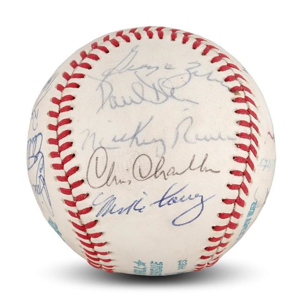 NY Yankees, Giants & Mets - 1977 World Champion New York Yankees Team Signed Baseball