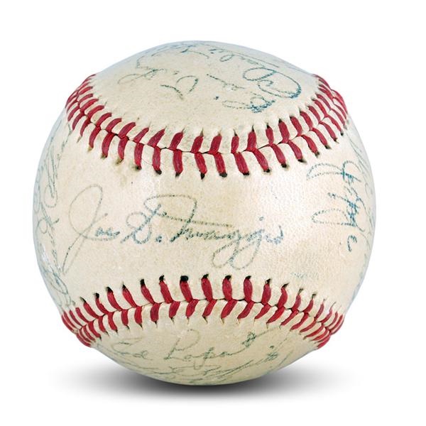 NY Yankees, Giants & Mets - 1949 World Champion New York Yankees Team Signed Baseball