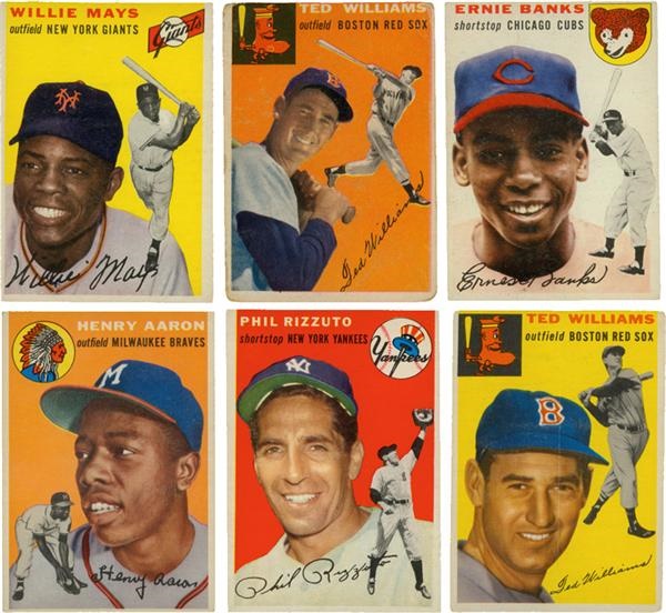 - 1954 Topps Baseball Card Collection with Near Set (275+)