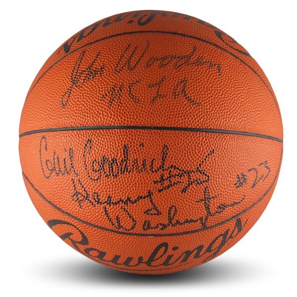 - 1964 UCLA Team Signed Basketball with John Wooden