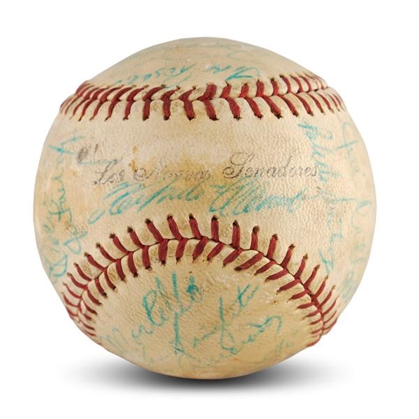 Clemente and Pittsburgh Pirates - 1960’s San Juan Senadores Team Signed Baseball with Clemente
