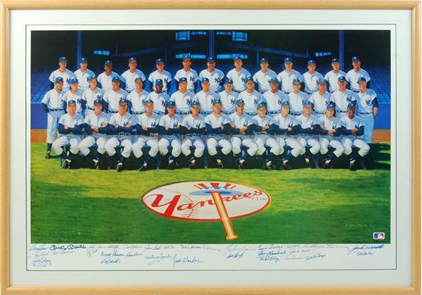 - 1961 New York Yankees Signed Lithograph