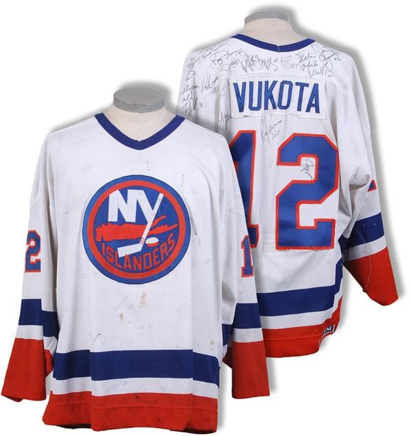 Hockey Equipment - 1989-90 Mick Vukota New York Islanders Game Worn Jersey