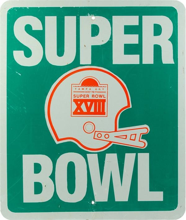 - Super Bowl XVIII Metal Street Sign