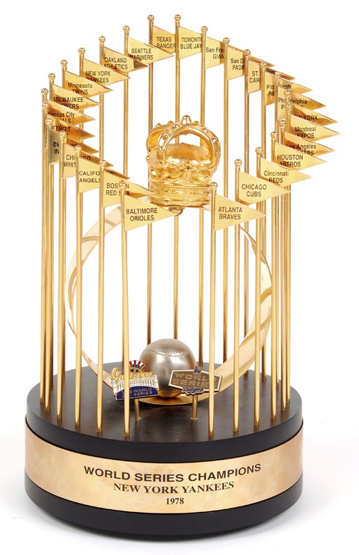 NY Yankees, Giants & Mets - 1978 New York Yankees World Series Trophy (12’’)