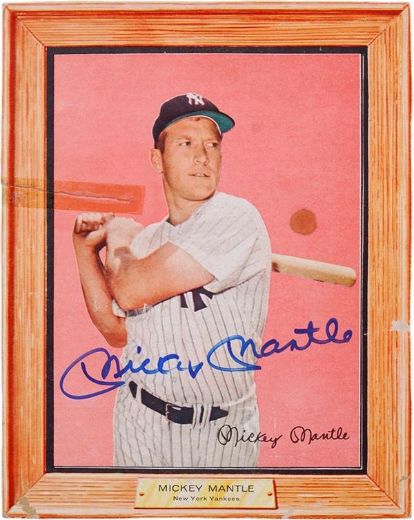 - Mickey Mantle Signed 1960 Post Cereal Baseball Card