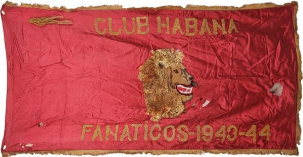 Baseball Memorabilia - 1943-44 Havana Lions Baseball Banner