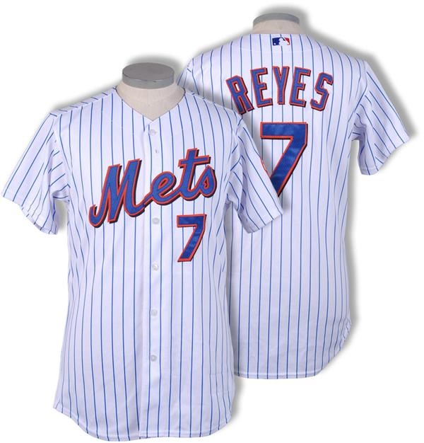 - 2003 Jose Reyes New York Mets Rookie Game Worn Jersey