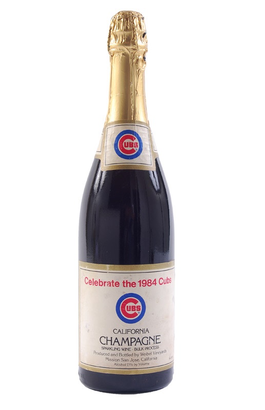 Ernie Davis - 1984 Chicago Cubs World Series Champagne Bottle
