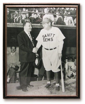 Babe Ruth - Huge 1940's Babe Ruth Advertising Photograph (24x32" framed)