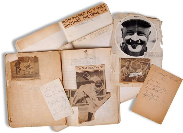 Kids Collection - Kid’s Collection of Autographs Including Babe Ruth, Lou Gehrig and Walter Johnson