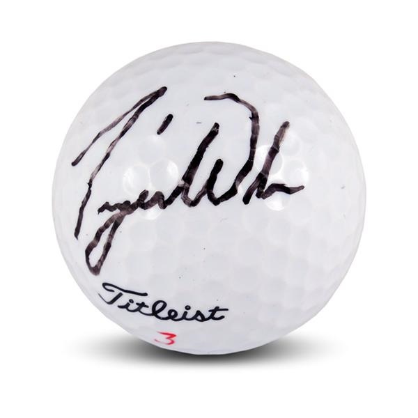 Golf - Early Tiger Woods Signed Titleist Golf Ball