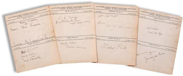 - 1929 Famous Prize Fighters Signatures (20)