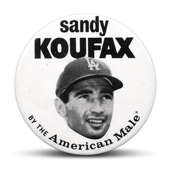 - Rare Sandy Koufax “The American Male” Pin (1960’s)