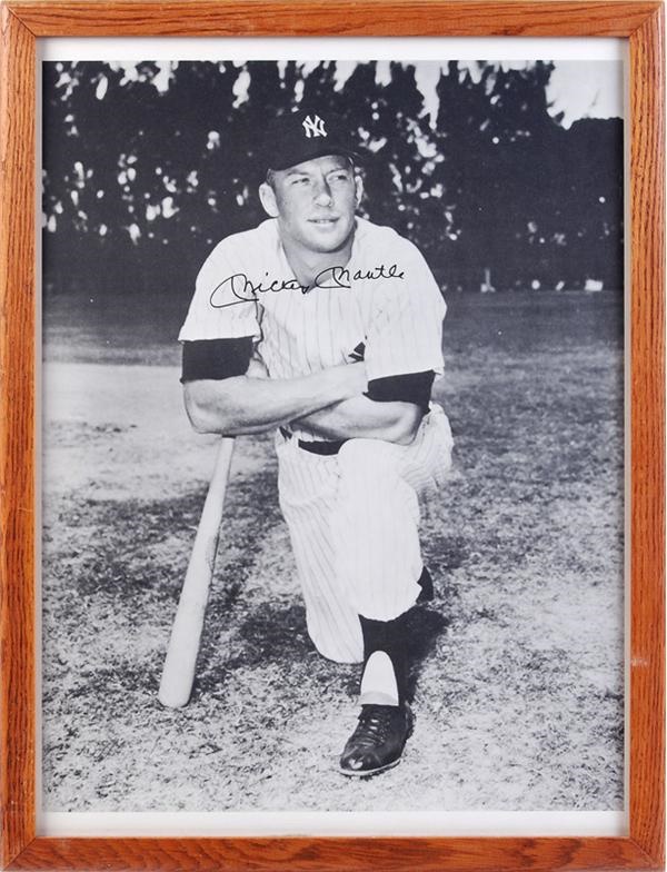 - Mickey Mantle Signed 16 x 20’’ Photograph